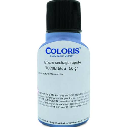 ENCRE A SECHAGE RAPIDE BLEU 50 ML POUR TAMPON BOIS