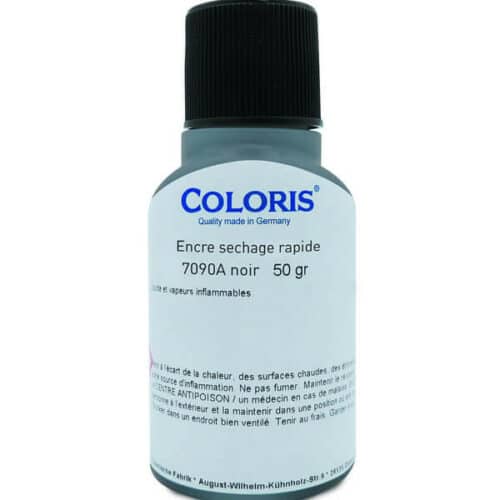 ENCRE À SÉCHAGE RAPIDE NOIR 50 ML POUR TAMPON BOIS