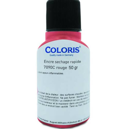 ENCRE À SÉCHAGE RAPIDE ROUGE 50 ML POUR TAMPON BOIS