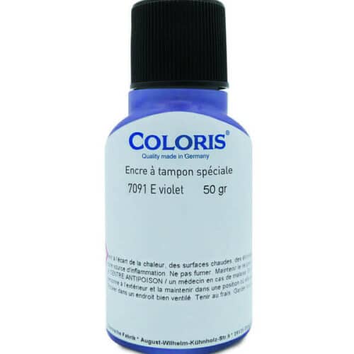 ENCRE A SECHAGE RAPIDE VIOLET 50 ML POUR TAMPON BOIS